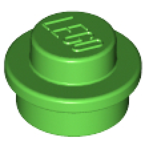 Деталь LEGO 4073 Plate, Round 1 x 1 - Bright Green