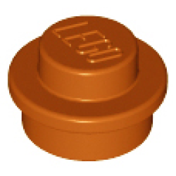 Plate, Round 1 x 1 - Dark Orange