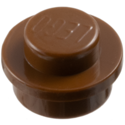 Plate, Round 1 x 1 - Brown