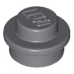 Plate, Round 1 x 1 - Dark Bluish Gray