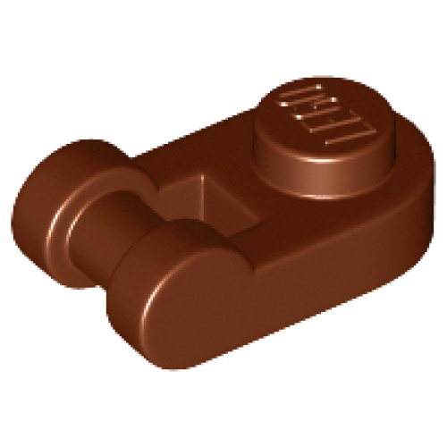 Деталь LEGO 26047 Plate, Round 1 x 1 with Bar Handle - Reddish Brown
