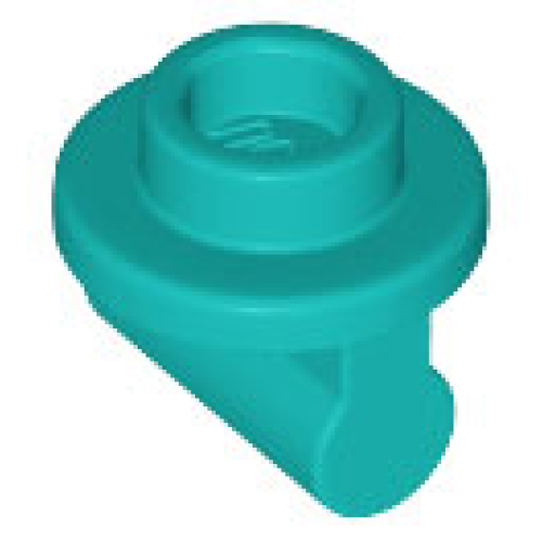 Деталь LEGO 79194 Plate, Round 1 x 1 with Bar Handle on Long Stem - Dark Turquoise