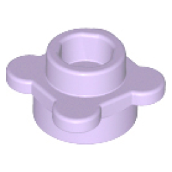 Plate, Round 1 x 1 with Flower Edge (4 Knobs / Petals) - Lavender