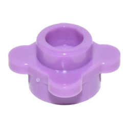 Plate, Round 1 x 1 with Flower Edge (4 Knobs / Petals) - Medium Lavender