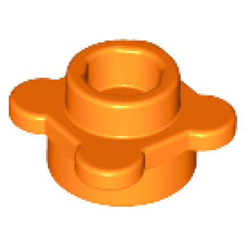 Деталь LEGO 33291 Plate, Round 1 x 1 with Flower Edge (4 Knobs / Petals) - Orange