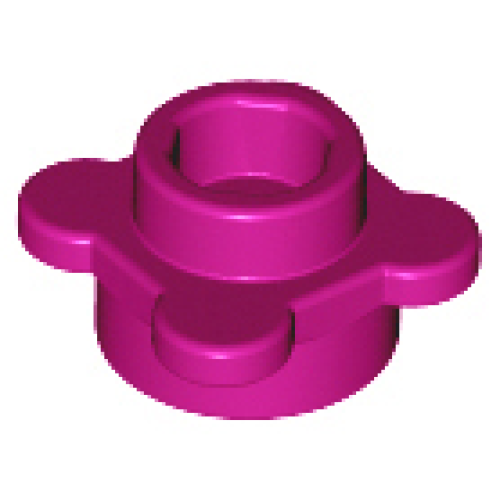 Деталь LEGO 33291 Plate, Round 1 x 1 with Flower Edge (4 Knobs / Petals) - Magenta
