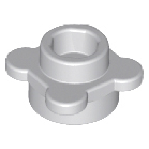 Деталь LEGO 33291 Plate, Round 1 x 1 with Flower Edge (4 Knobs / Petals) - Light Bluish Gray