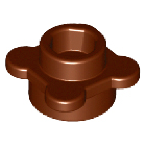 Деталь LEGO 33291 Plate, Round 1 x 1 with Flower Edge (4 Knobs / Petals) - Reddish Brown