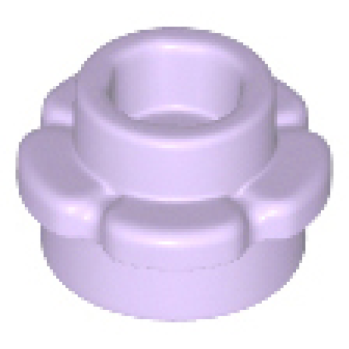Деталь LEGO 24866 Plate, Round 1 x 1 with Flower Edge (5 Petals) - Lavender