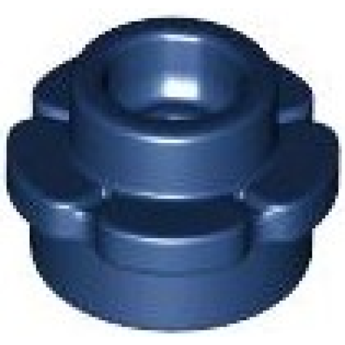 Деталь LEGO 24866 Plate, Round 1 x 1 with Flower Edge (5 Petals) - Dark Blue