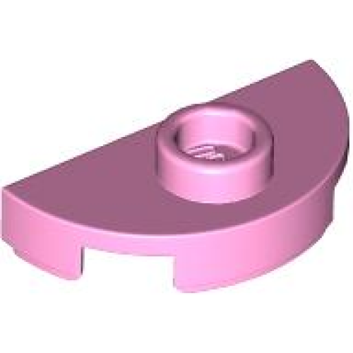 Деталь LEGO 1745 Plate, Round 1 x 2 Half with 1 Stud (Jumper) - Bright Pink