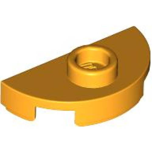 Деталь LEGO 1745 Plate, Round 1 x 2 Half with 1 Stud (Jumper) - Bright Light Orange