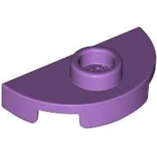 Деталь LEGO 1745 Plate, Round 1 x 2 Half with 1 Stud (Jumper) - Medium Lavender