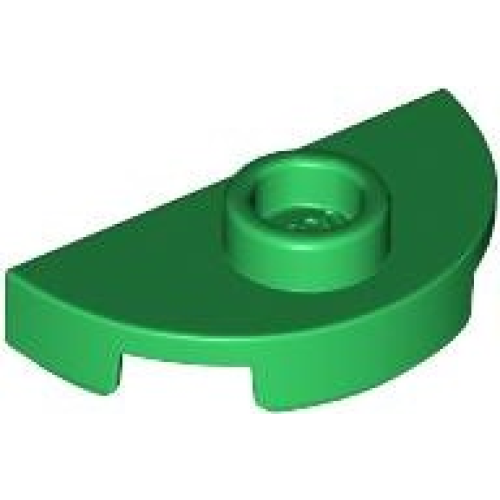 Деталь LEGO 1745 Plate, Round 1 x 2 Half with 1 Stud (Jumper) - Green