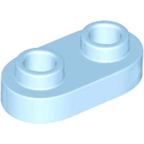 Деталь LEGO 35480 Plate, Round 1 x 2 with Open Studs - Bright Light Blue