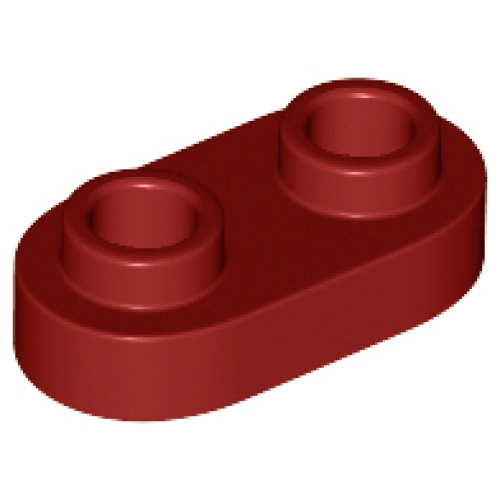 Деталь LEGO 35480 Plate, Round 1 x 2 with Open Studs - Dark Red