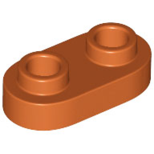 Деталь LEGO 35480 Plate, Round 1 x 2 with Open Studs - Dark Orange