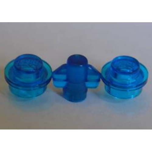 Деталь LEGO 4073sprue Plate, Round 1 x 1, 2 on Sprue - Trans-Dark Blue