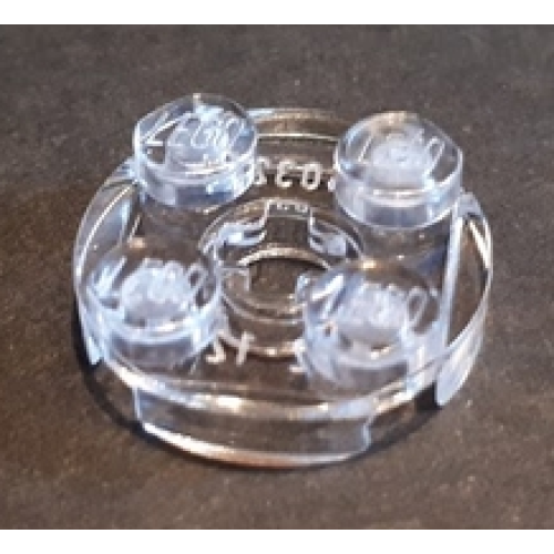 Деталь LEGO 4032 Plate, Round 2 x 2 with Axle Hole - Trans-Clear