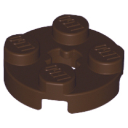 Plate, Round 2 x 2 with Axle Hole - Dark Brown Plate, Round 2 x 2 with Axle Hole - Dark Brown