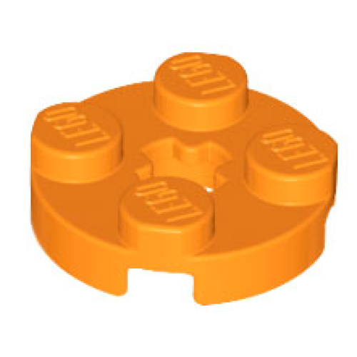 Деталь LEGO 4032 Plate, Round 2 x 2 with Axle Hole - Orange