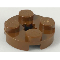 Plate, Round 2 x 2 with Axle Hole - Brown Plate, Round 2 x 2 with Axle Hole - Brown