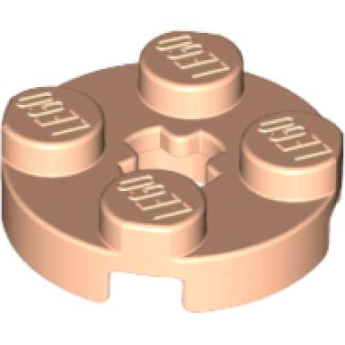 Деталь LEGO 4032 Plate, Round 2 x 2 with Axle Hole - Light Nougat