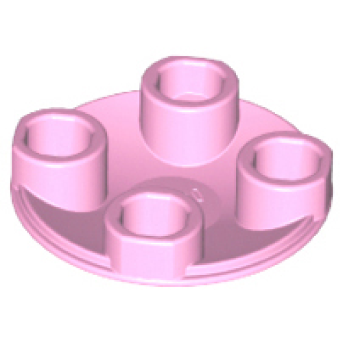 Деталь LEGO 2654 Plate, Round 2 x 2 with Rounded Bottom (Boat Stud) - Bright Pink