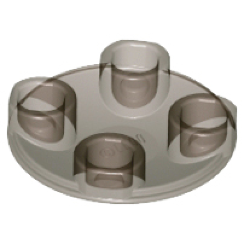 Деталь LEGO 2654 Plate, Round 2 x 2 with Rounded Bottom (Boat Stud) - Trans-Brown