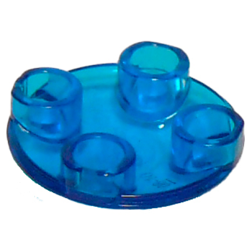 Деталь LEGO 2654 Plate, Round 2 x 2 with Rounded Bottom (Boat Stud) - Trans-Dark Blue