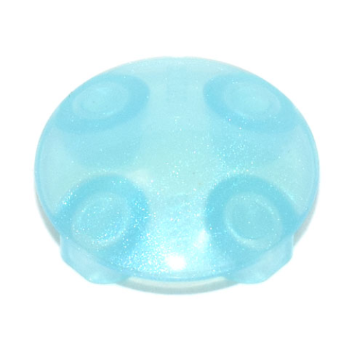 Деталь LEGO 2654 Plate, Round 2 x 2 with Rounded Bottom (Boat Stud) - Satin Trans-Light Blue