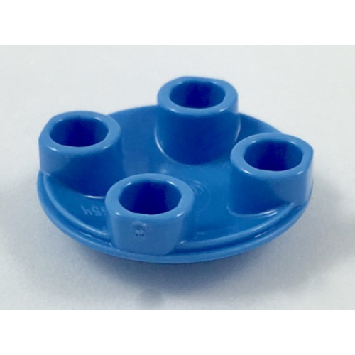 Деталь LEGO 2654 Plate, Round 2 x 2 with Rounded Bottom (Boat Stud) - Medium Blue