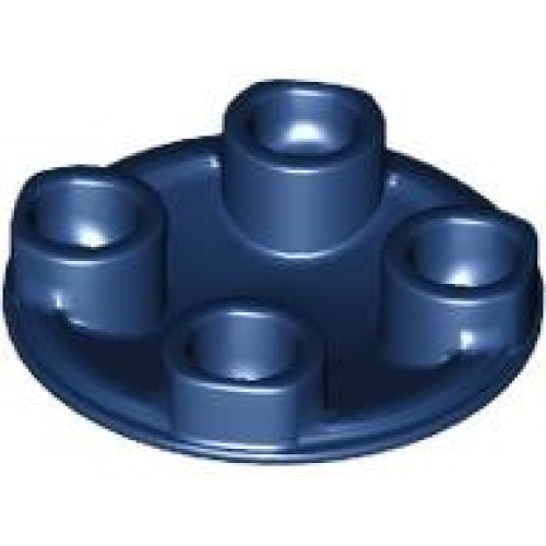 Деталь LEGO 2654 Plate, Round 2 x 2 with Rounded Bottom (Boat Stud) - Dark Blue