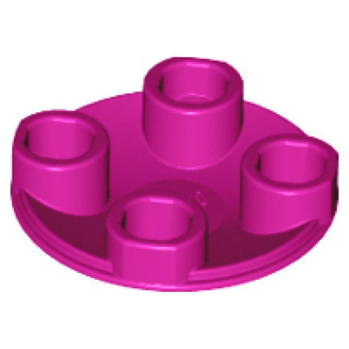 Деталь LEGO 2654 Plate, Round 2 x 2 with Rounded Bottom (Boat Stud) - Magenta