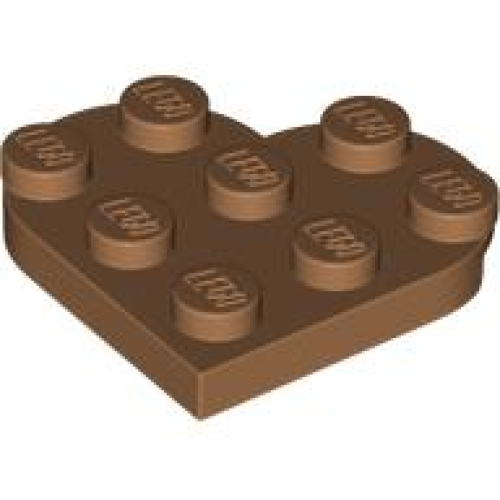 Деталь LEGO 39613 Plate, Round 3 x 3 Heart - Medium Nougat