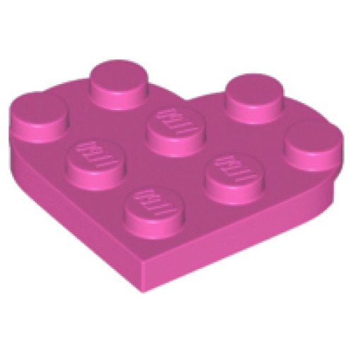 Деталь LEGO 39613 Plate, Round 3 x 3 Heart - Dark Pink