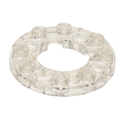 Plate, Round 4 x 4 with 2 x 2 Round Open Center - Trans-Clear Plate, Round 4 x 4 with 2 x 2 Round Open Center - Trans-Clear