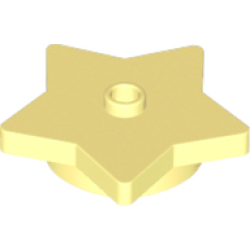 Plate, Round 4 x 4 x 2/3 with Star and Open Stud - Bright Light Yellow Plate, Round 4 x 4 x 2/3 with Star and Open Stud - Bright Light Yellow