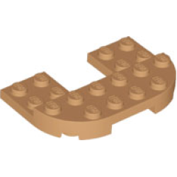 Plate, Round 4 x 6 x 2/3, Raised 2 x 6 and 2 x 2 Cutout - Medium Nougat Plate, Round 4 x 6 x 2/3, Raised 2 x 6 and 2 x 2 Cutout - Medium Nougat