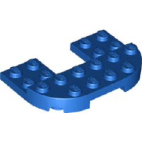 Деталь LEGO 89681 Plate, Round 4 x 6 x 2/3, Raised 2 x 6 and 2 x 2 Cutout - Blue