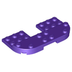 Plate, Round 4 x 8 x 2/3, Raised 2 x 8 and 2 x 2 Cutout - Dark Purple Plate, Round 4 x 8 x 2/3, Raised 2 x 8 and 2 x 2 Cutout - Dark Purple