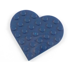Plate, Round 6 x 6 Heart - Dark Blue Plate, Round 6 x 6 Heart - Dark Blue