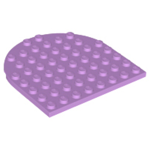 Деталь LEGO 41948 Plate, Round 8 x 8 Rounded End - Medium Lavender
