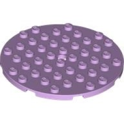 Plate, Round 8 x 8 with Hole - Lavender