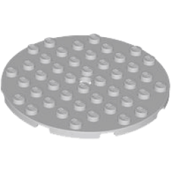 Plate, Round 8 x 8 with Hole - Light Bluish Gray