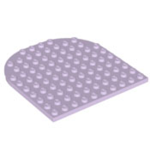 Деталь LEGO 80031 Plate, Round 10 x 10 Rounded End - Lavender