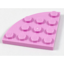 Plate, Round Corner 4 x 4 - Bright Pink