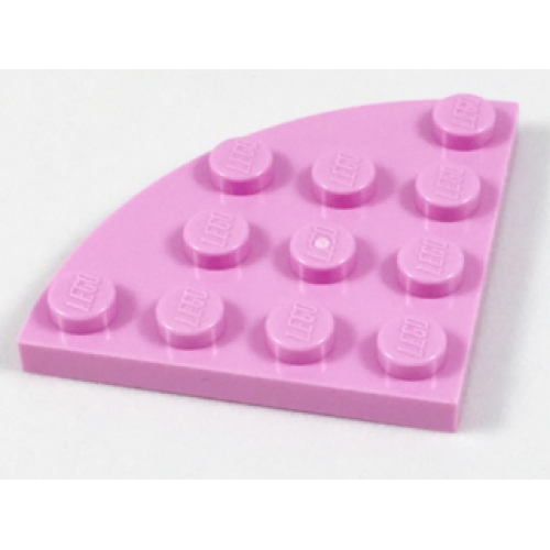 Деталь LEGO 30565 Plate, Round Corner 4 x 4 - Bright Pink