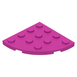 Plate, Round Corner 4 x 4 - Dark Pink