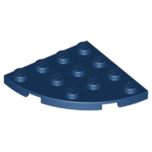 Деталь LEGO 30565 Plate, Round Corner 4 x 4 - Dark Blue